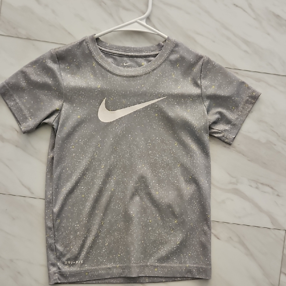 Nike Kids Speckled Gray Dri-FIT Tee